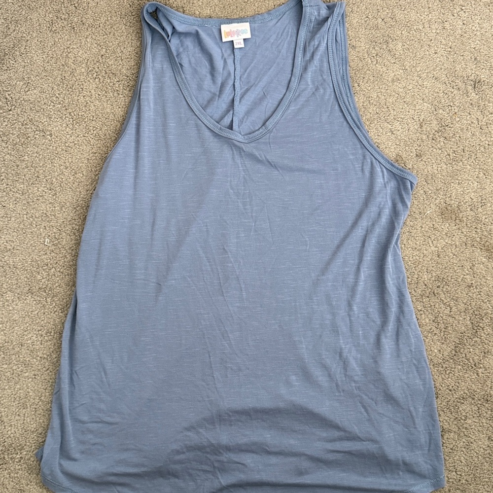 LuLaRoe Blue Tank Top